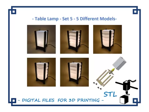 Table Lamp - Set 5 - 5 Different Models