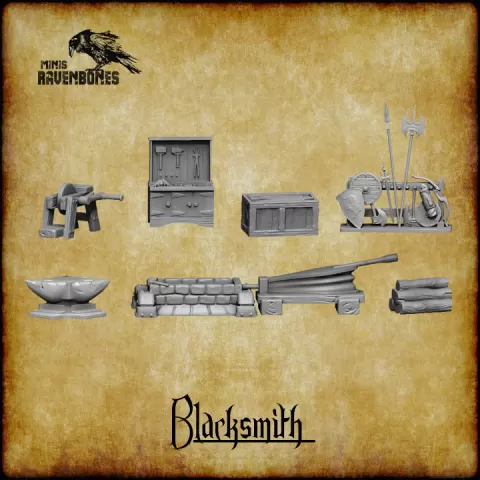 Blacksmith bundle Pre-supported by RavenBonesStudio