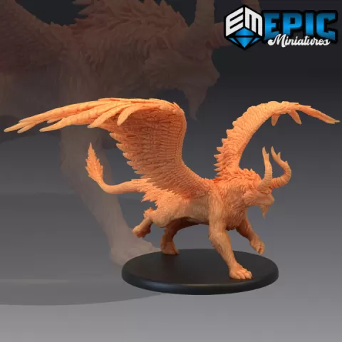 White Tiger of the West Running / Winged Beast King / Flying Monster by Epic-Miniatures