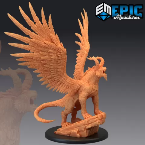 White Tiger of the West Roaring / Winged Beast King / Flying Monster by Epic-Miniatures