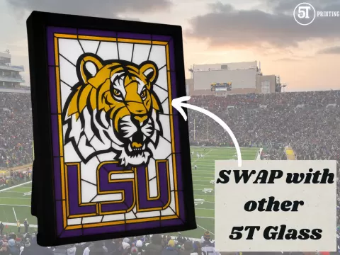 LSU Tigers light (swappable glass)