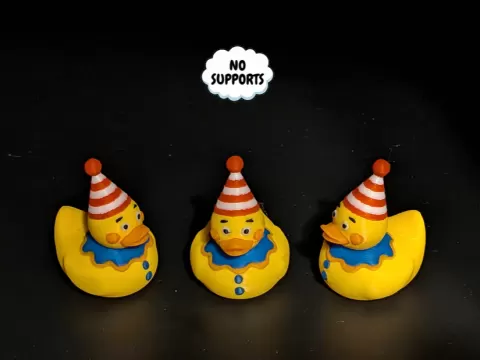 Festive Clown Duck (Support-Free Party Model)