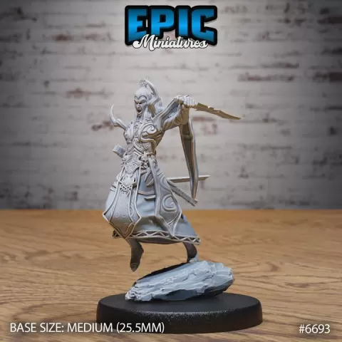 Dark Elf Emperor / Elven Fighter / Elvish Warrior / Forest Nature Guard / Woodland Spirit / Underdark Encounter by Epic-Miniatures