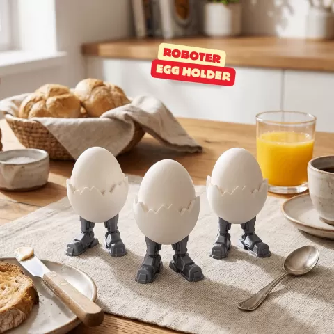 ROBOTER - EGG HOLDER / CUTE KITCHEN DECOR / KITCHEN TOOLS / ROBOTER EGG HOLDER