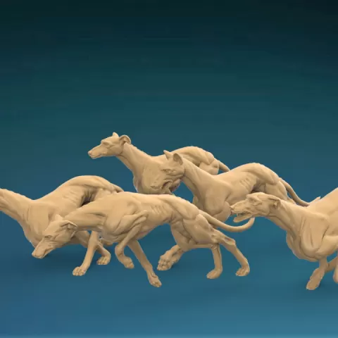 Giant hunt dogs by Herospawnspot