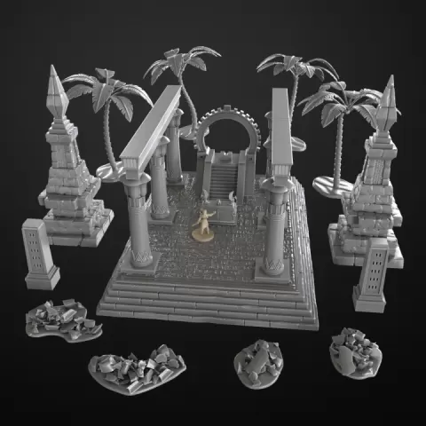 Egyptian Temple of Funeral Kings. by Kino Prados Cordon