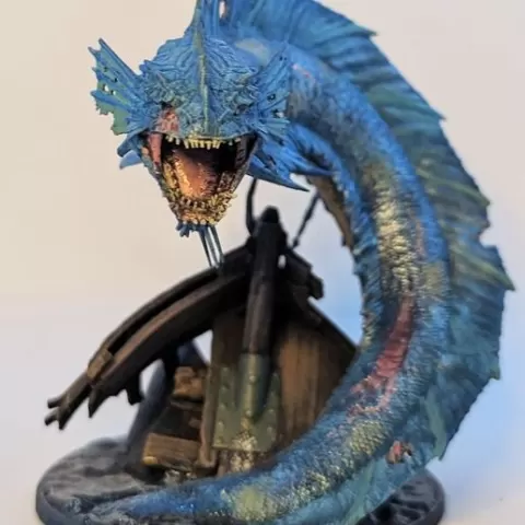 Sea Serpent (Scarred Version) with Broken Ship Base