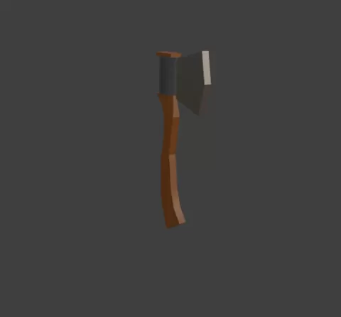 Axe lowpoly 3d model