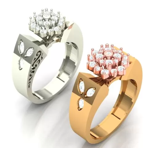 Womens Two piece solitaire ring