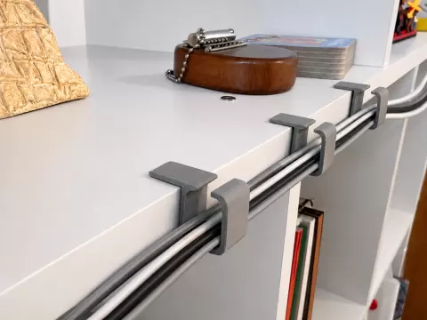 15mm Bookshelf Cable Pass-Through Organizer