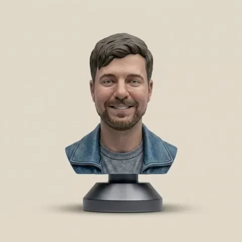 MrBeast Bust by 3dmodelgallery