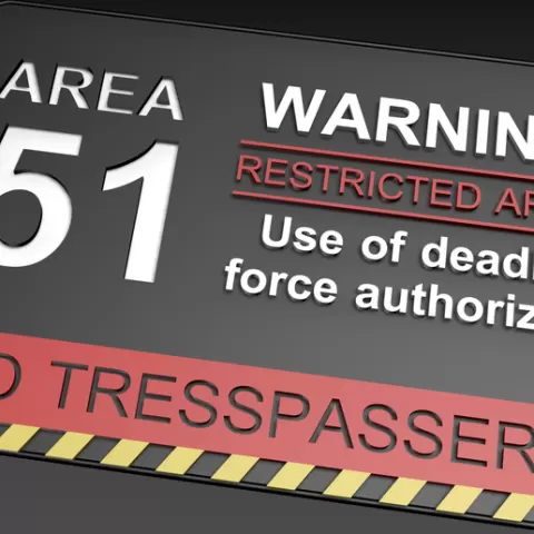 AREA 51 TRESPASS SIGN