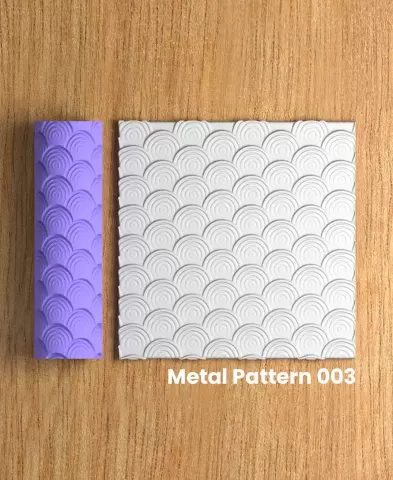 Collection SpringGreen | Metal Pattern 003 | Polymer Clay Seamless Texture Roller