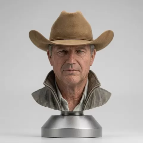 John Dutton Bust by 3dmodelgallery