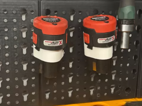 Parkside X12 Battery Pegboard Mount