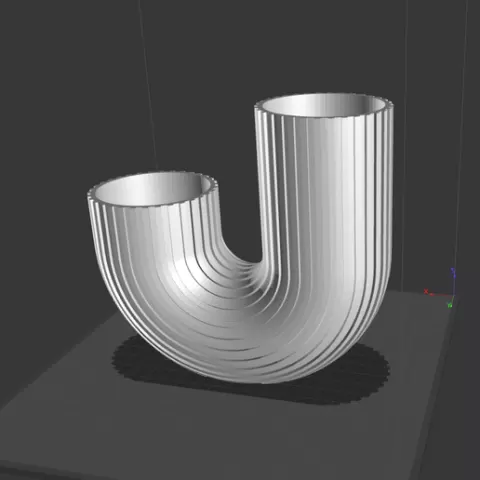Vase in U-shape