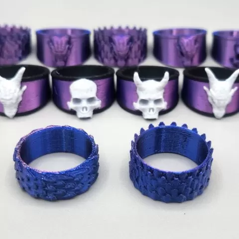 Dragon and Skull ring bundle