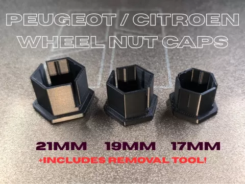 Wheel Nut Caps for Peugeot/Citroen Cars