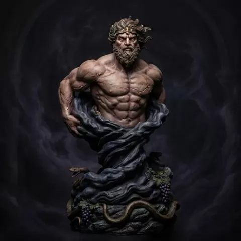 Atlas Bust 3D Model STL | Titan Carrying the World Statue | Greek Mythology Sculpture