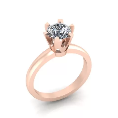 round solitaire engagement high jewelry ring
