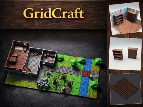 GridCraft – Cabinet & Shelf Set