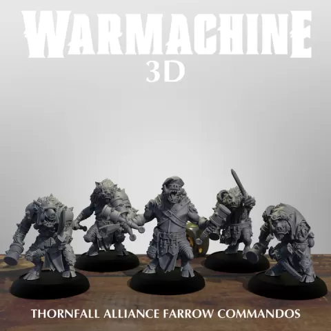 Warmachine Thornfall Alliance Farrow Commandos by WARMACHINE 3D