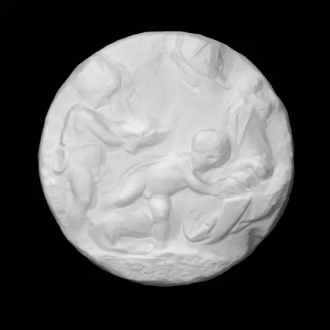 The Virgin and Child with Infant Saint John the Baptist (The Taddei Tondo) by Scan The World