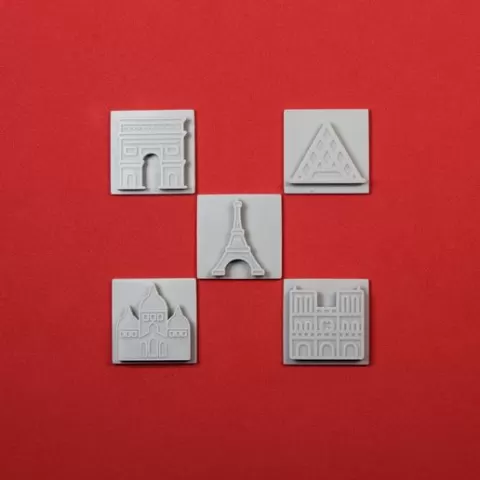 Paris Attractions Clay Embosser Set