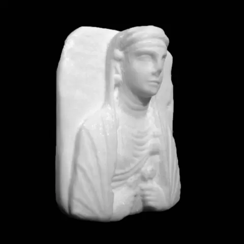 Funerary bust of Akmat, daughter of Yarkhay at The State Hermitage Museum, St Petersburg by Scan The World