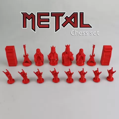 Metal Chess Set!!! by 3DNA