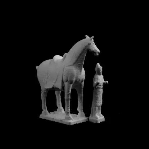 Horse and Groom at the Guimet museum, Paris by Scan The World