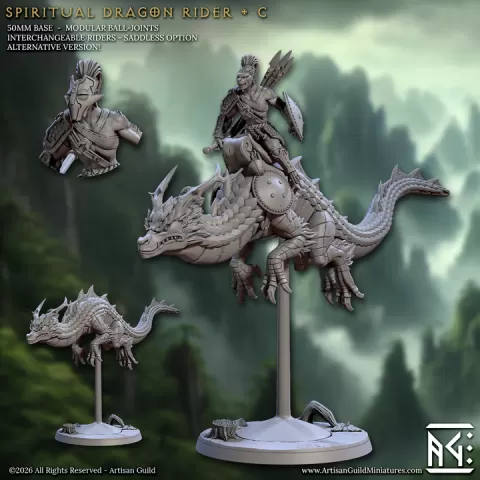 Spiritual Dragon Rider - C (Legend of the Vanara Monks) by Artisan Guild