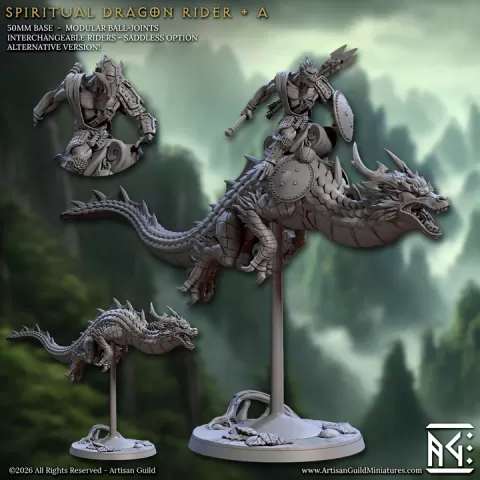 Spiritual Dragon Rider - A (Legend of the Vanara Monks) by Artisan Guild