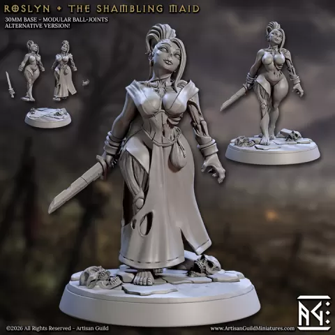 Roslyn the Shambling Maid - Pinup (March of the Zombie Walkers) by Artisan Guild