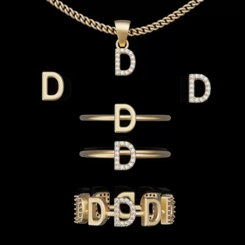 Alphabet letters D set