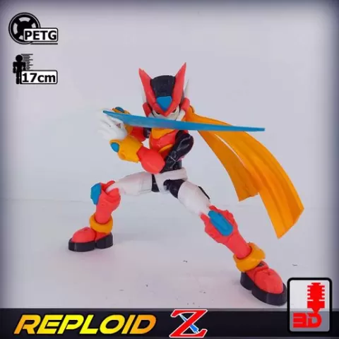 3D Print Action Figure - Reploid Z (based on Megaman Zero)