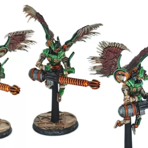 Cinan - Anubis - Chemou - Pakhon: Support, Battle Drone, space robot guardians of the Necropolis, modular posable miniatures