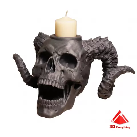 Skull candle holder 2 by 3D Everything