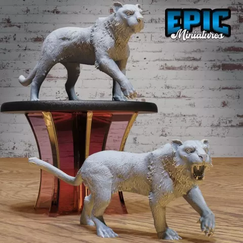Tiger Set / Large Cat / Asia Animal / Forest Beast / Woodland Monster / Evil Beast / Ancient Predator / Nature Guard / Eastern Encounter by Epic-Miniatures