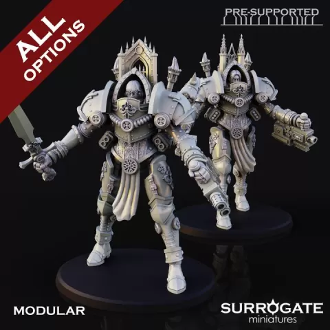 Daughters of Dawn Sanctified Armors, Surrogate Miniatures Octobre 2024 Modular Unit Release by Surrogate Miniatures