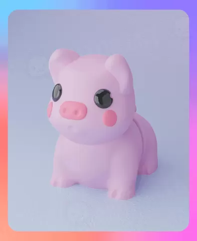 Flexi Piggy Keychain (Single Color)