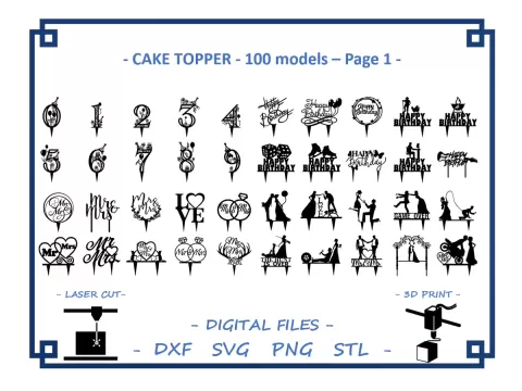 CAKE TOPPER - 100 Models