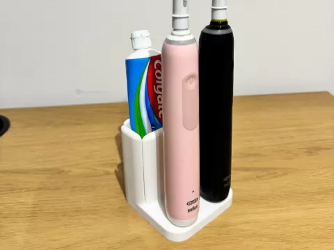 Oral B Twin Toothbrush Holder With Storage