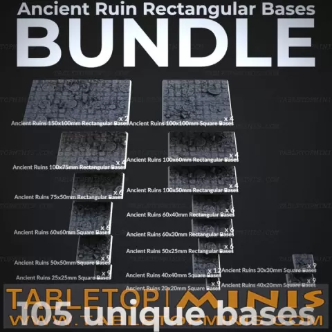 Ancient Ruin Rectangular Bases Bundle by TableTopMinis