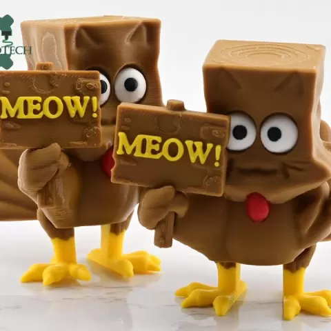 Cobotech Articulated Meow Turkey - Fun Cobotech Toys - Unique Gifts - Home/Desk Decor - Fall Decor - Thanksgiving Decor by Cobotech