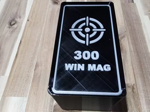 Stackable 300 WIN MAG Ammo Box for 50 Cal Ammo Can