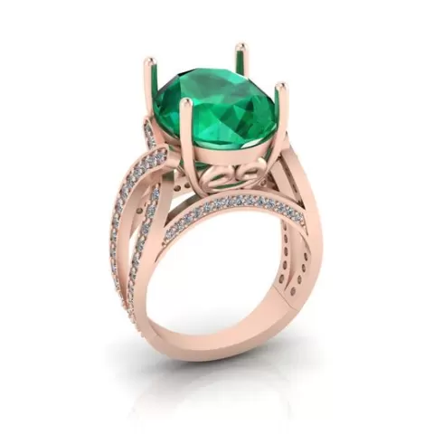 oval emerald high jewelry ring