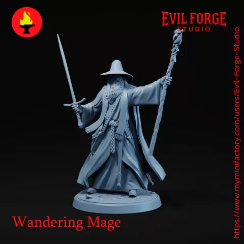 Wandering Mage by Evil Forge Studio