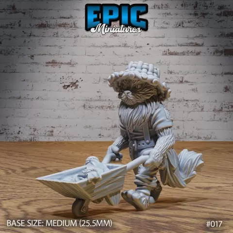 Cat Tribe Villager / Catfolk / Feline Worker Warrior / Claw Fighter / Werejaguar Beast / Were Puma / Wild Tiger Lion Animal / Encounter by Epic-Miniatures