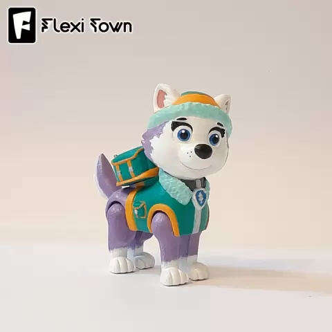 Flexi Everest, Paw Patrol, Articulated fidget figure, 3mf included by Flexi Town